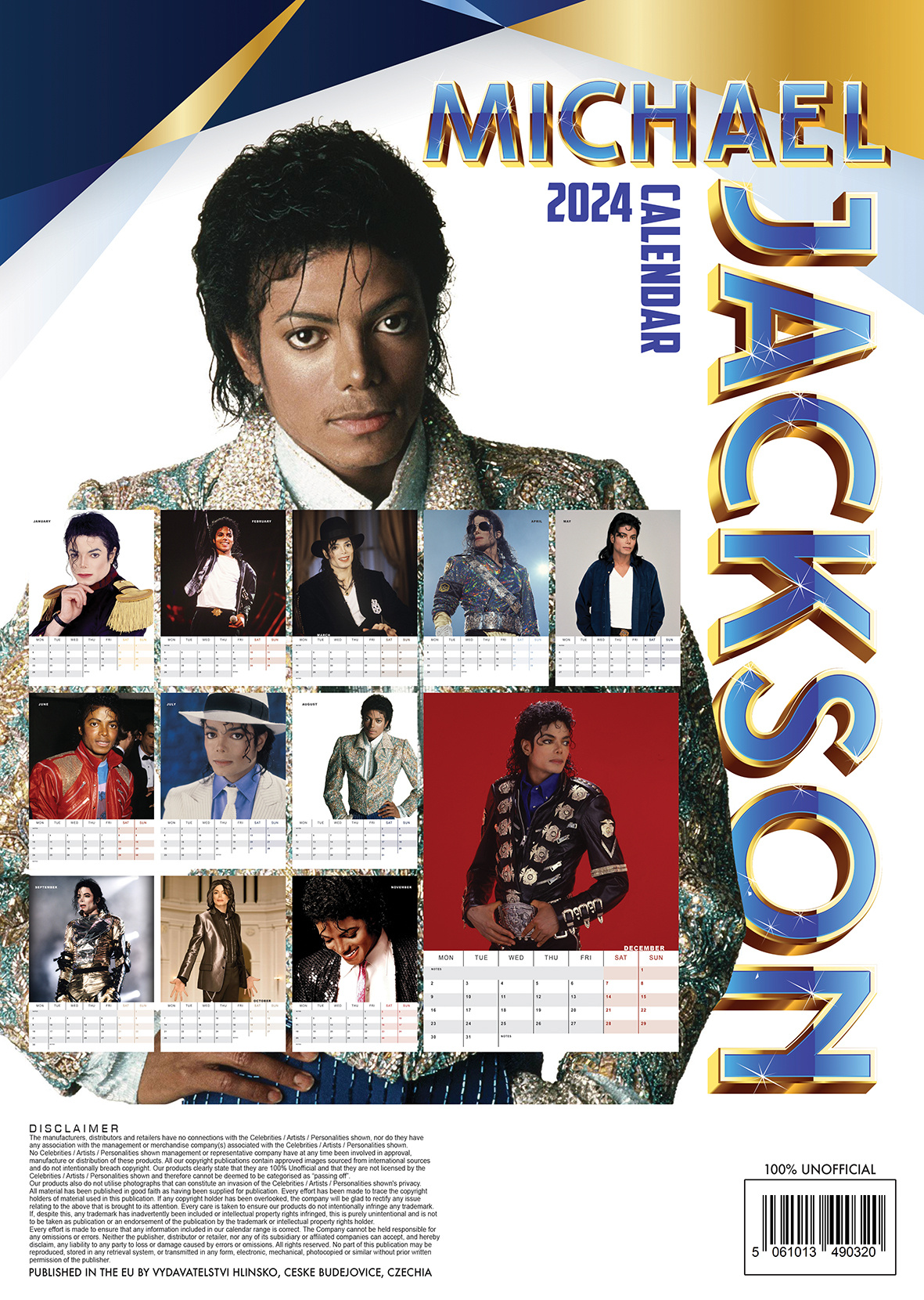 Michael Jackson Calendar 2024 A3 Kalenderwinkel.nl