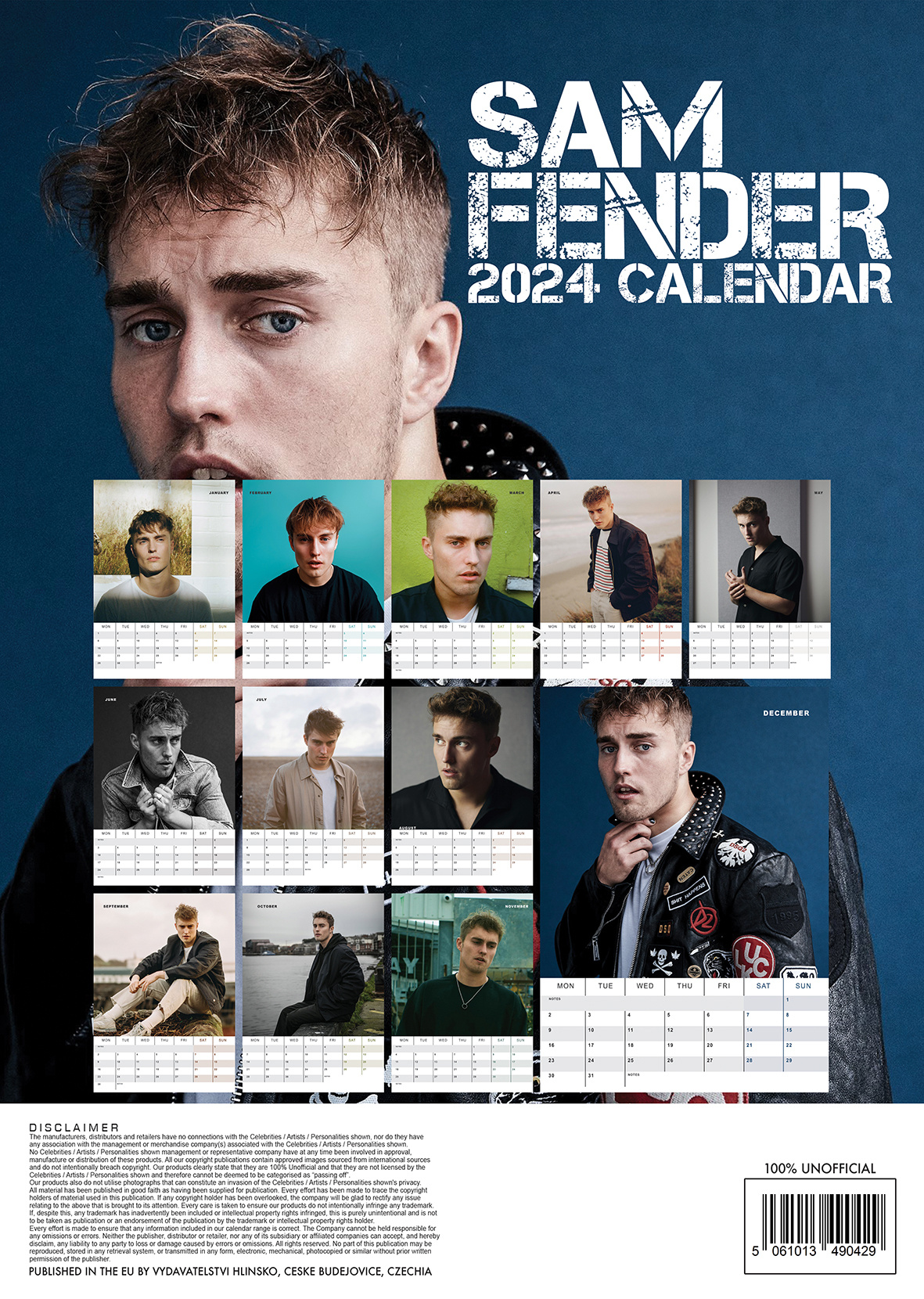 Buy Sam Fender Calendar 2024 A3 Order easily online Kalenderwinkel.nl