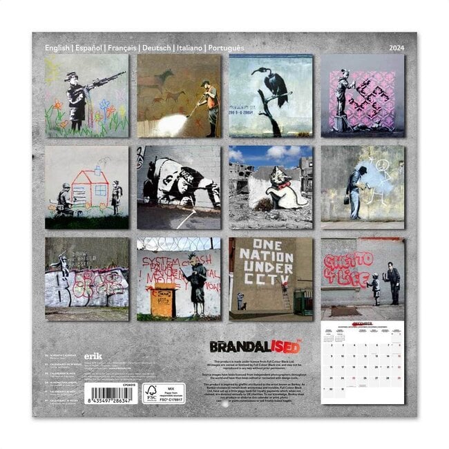 Buying Banksy Calendar 2024 simply order online Kalenderwinkel.nl