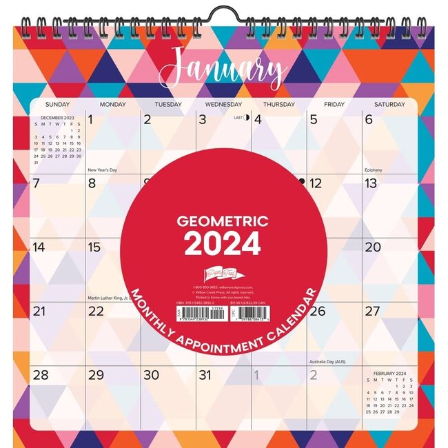 Geometric Spiraal Kalender 2024