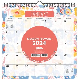 Willow Creek Meadow flowers Spiral Calendar 2025