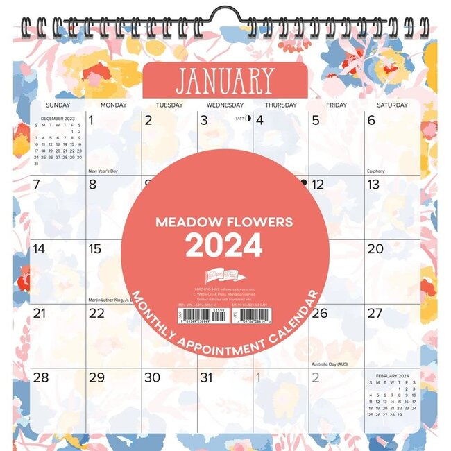 Flores del prado Calendario en espiral 2025