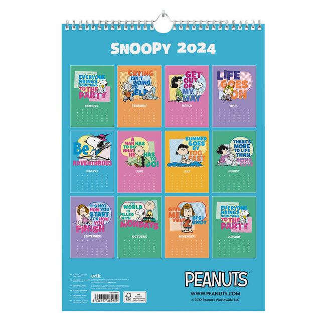 Buying Snoopy Peanuts Calendar 2024 A3? Order online Kalenderwinkel.nl