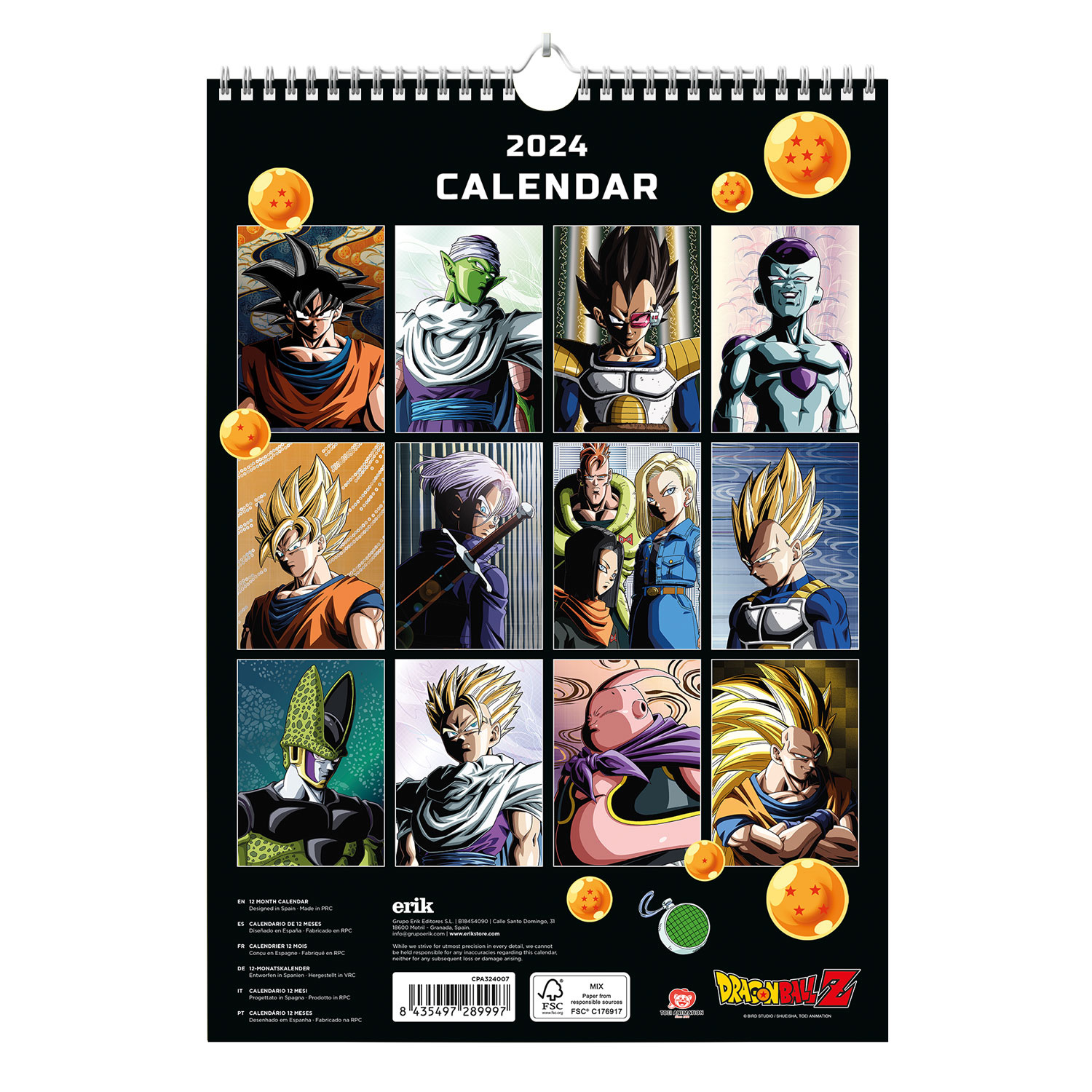 Buy Dragon Ball Z Calendar 2024 A3? Order easily online Kalenderwinkel.nl