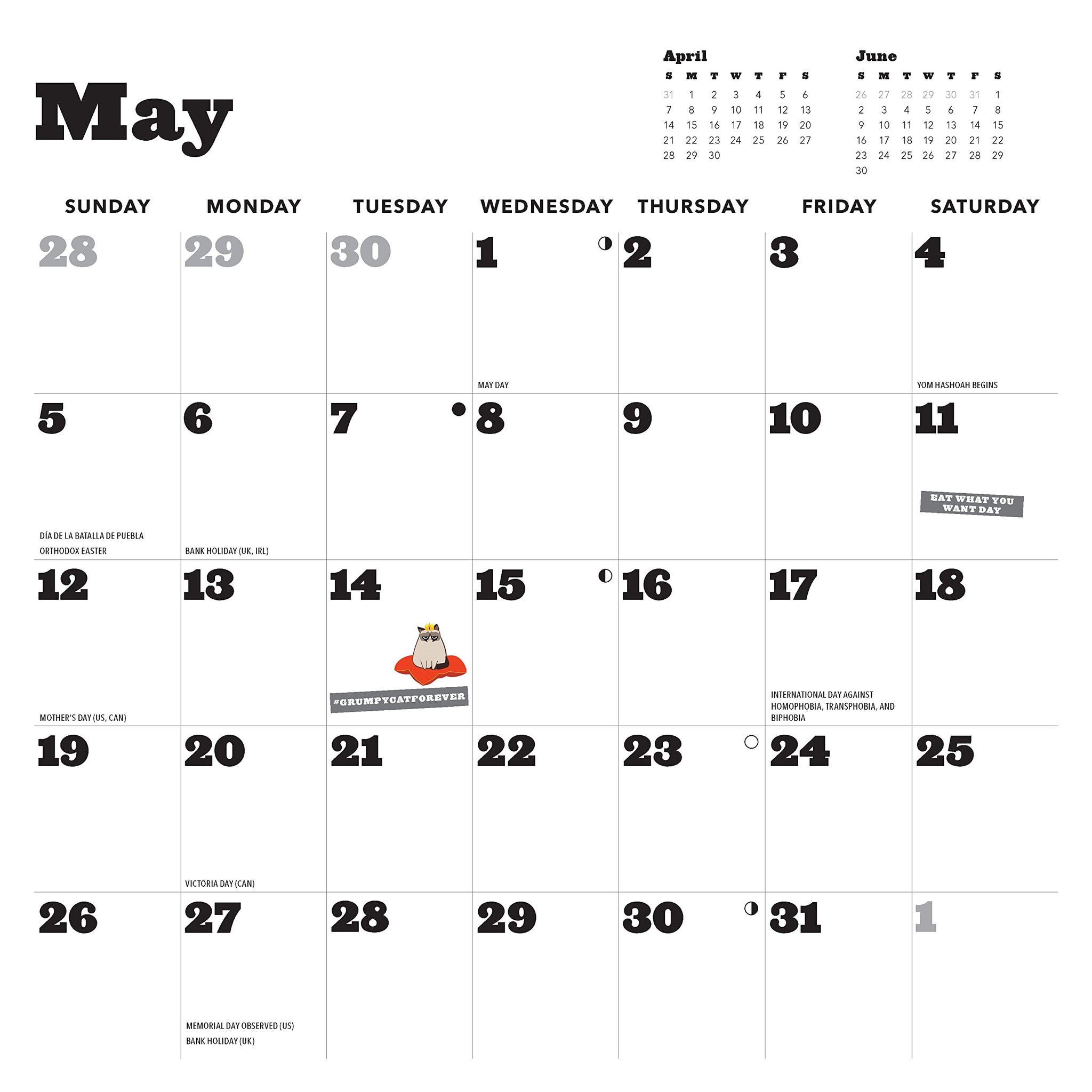 Calendario Grumpy Cat 2024 Kalenderwinkel.nl