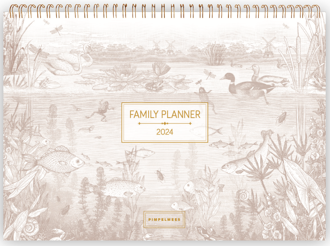 Pimpelmees family planner 2024 - warm nude