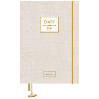 Pimpelmees Blue Tit A5 Diary 2025 - Warm Nude