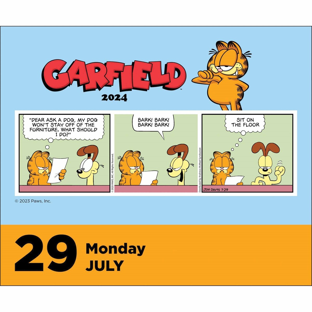 Buy Garfield Calendar 2025 Boxed Order online easily Kalenderwinkel.nl