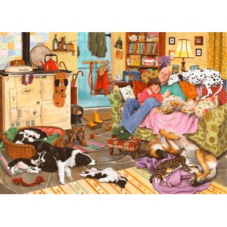 The House of Puzzles Chien fatigué Puzzle 1000 pièces