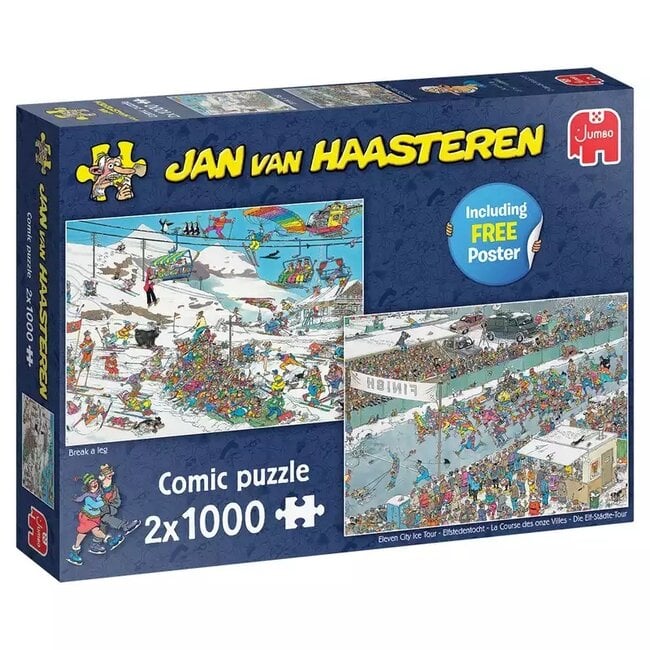 Jumbo Jan van Haasteren - Puzzle di una gamba e undici città 2x 1000 pezzi