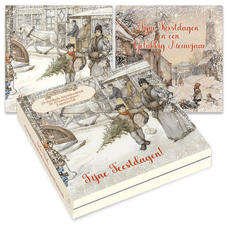 Comello Anton Pieck Weihnachtskarten Weihnachtseinkäufe