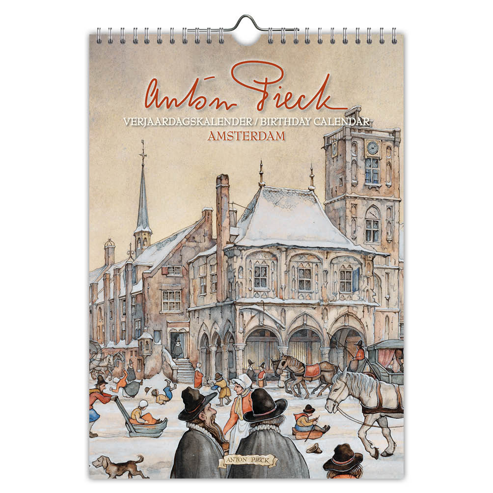 Anton Pieck Amsterdam verjaardagskalender A4