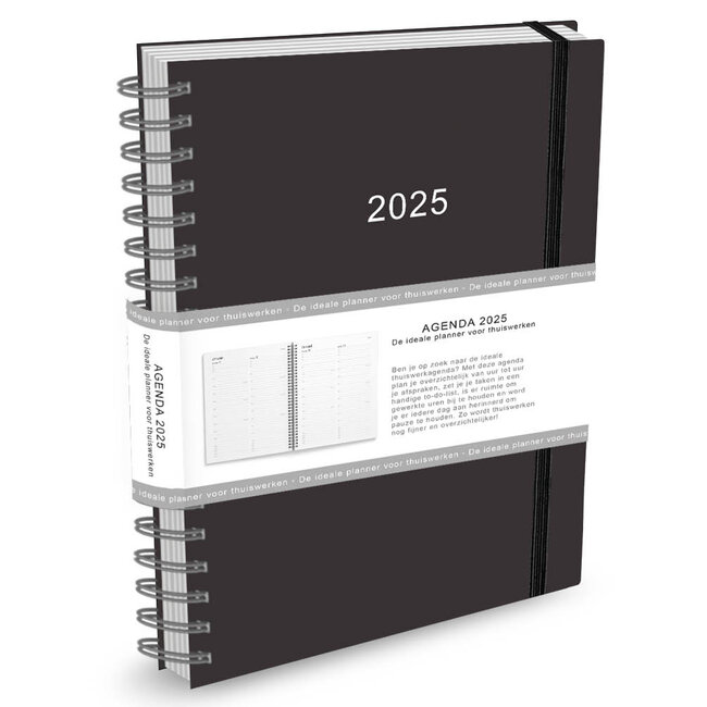 Home Work Tagebuch 2025 A5 Schwarz