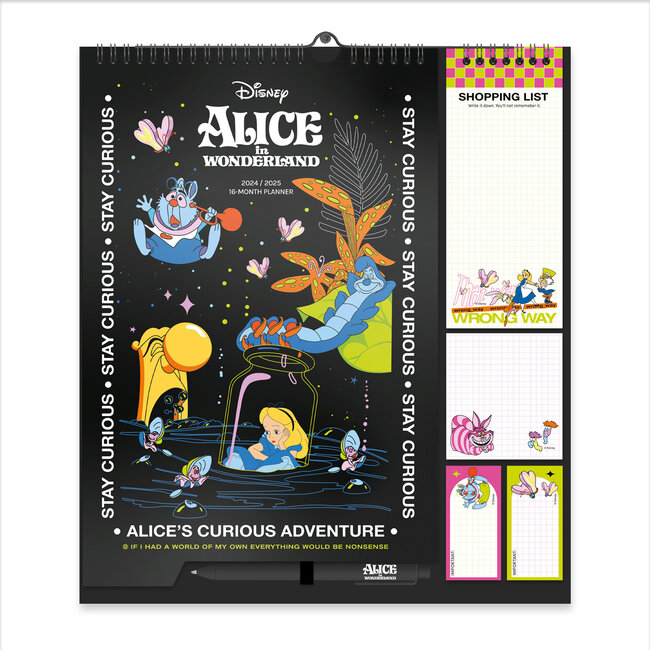 Alice in Wonderland 4 person Planner 2025