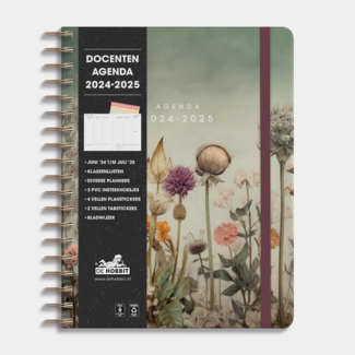 De Hobbit A4 Ring binder Teacher Diary 2025-2025 Field Flowers