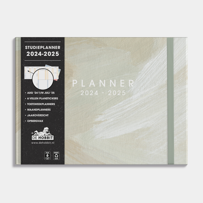 A5 Planificador de estudios 2025 - 2025 Textura de pintura