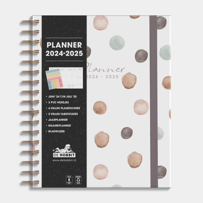 A5+ Planner 2024 - 2025 Waterverf Stip