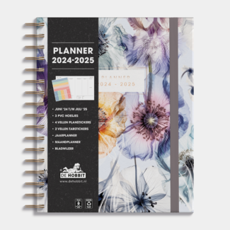 De Hobbit A5+ Planner 2025 - 2025 Fiore acquerellato