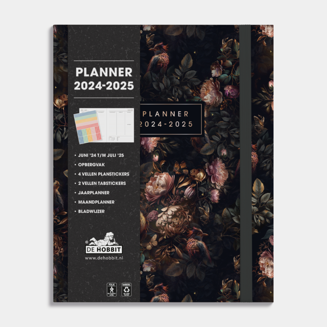 De Hobbit A5+ Planner 2025 - 2025 Flower Classic