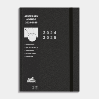 De Hobbit A4 Appointment diary 2025 - 2025 Leather-look Black