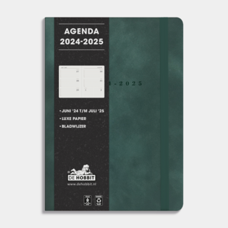 De Hobbit Luxe A5 Agenda 2024 - 2025 Suede Look