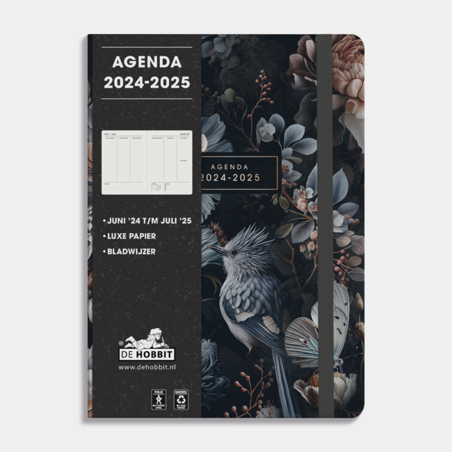 De Hobbit A5 Agenda 2025 - 2025 Classic Flowers