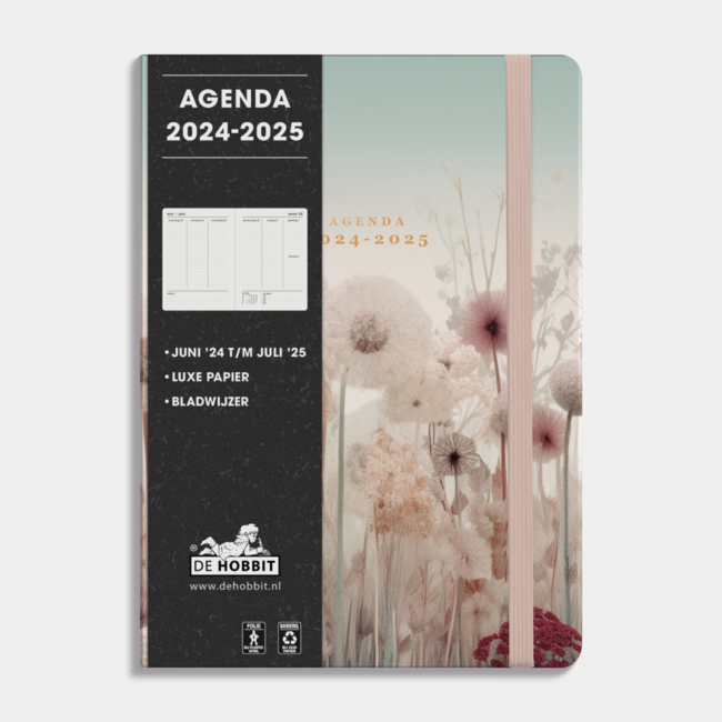 De Hobbit A5 Agenda 2025 - 2025 Feldblumen