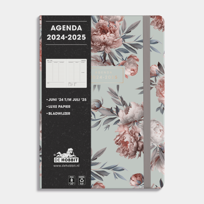 A5 Agenda 2025 - 2025 Peonies