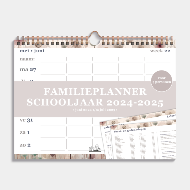 De Hobbit Spiral Family Planner 2025 - 2025