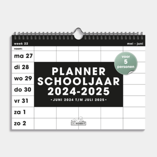 De Hobbit Spiraal Familieplanner 2024 - 2025 Zwart