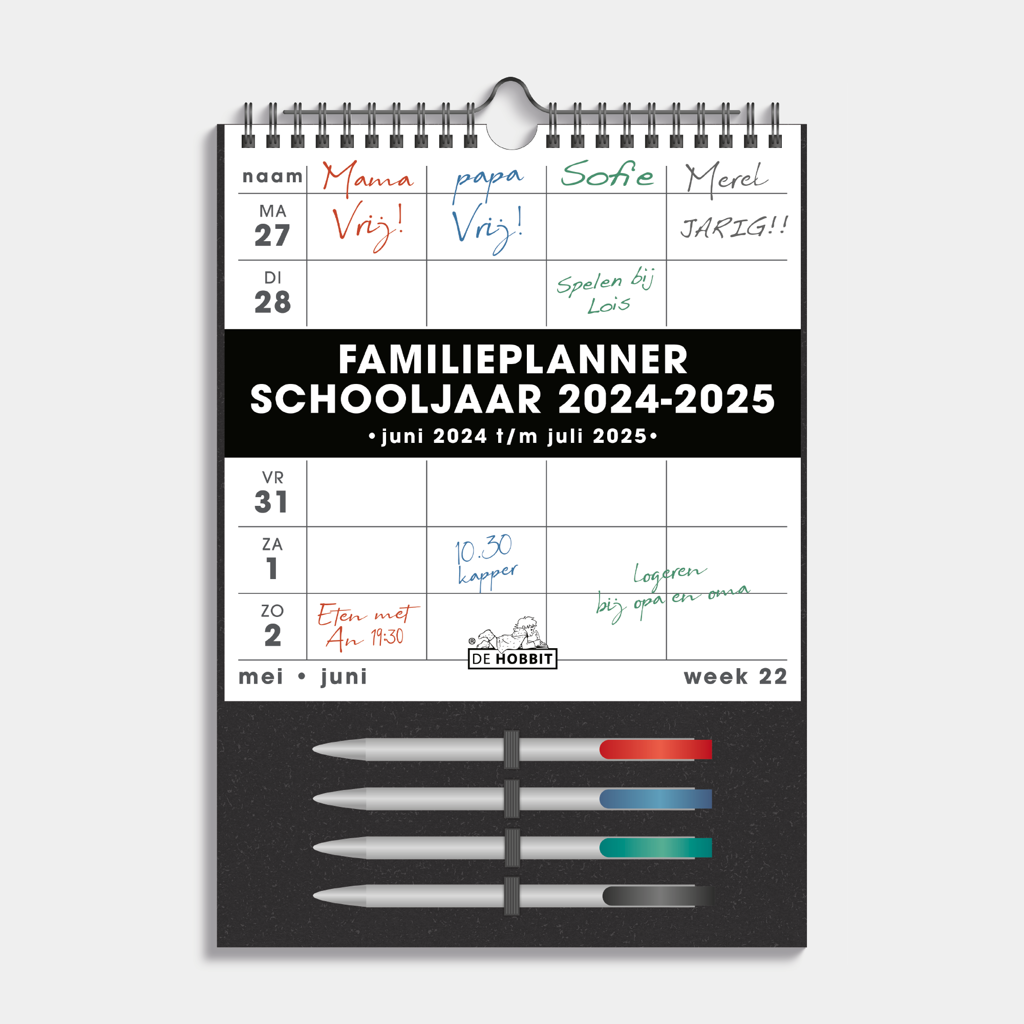 Familieplanner Schooljaar 2024 - 2025 A4 Wit