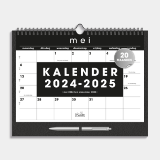 De Hobbit Calendario mensile A4 2025 - 2025 nero con penna