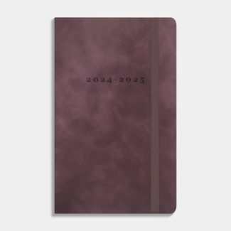 De Hobbit A6 Deluxe Pocket Diary 2025 - 2025 Suede Look Bordeaux