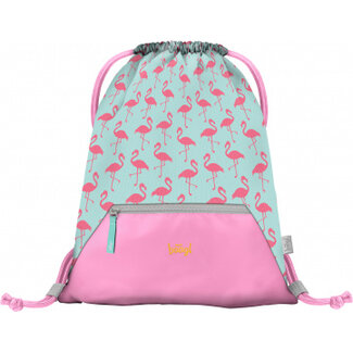 Baagl Flamingo Gym Bag with Zipper