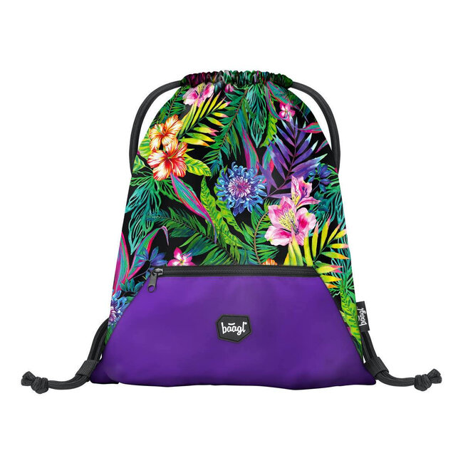 Bolsa de deporte tropical con cremallera