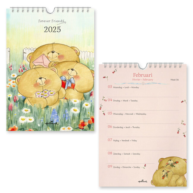 Calendrier hebdomadaire Forever Friends 2025