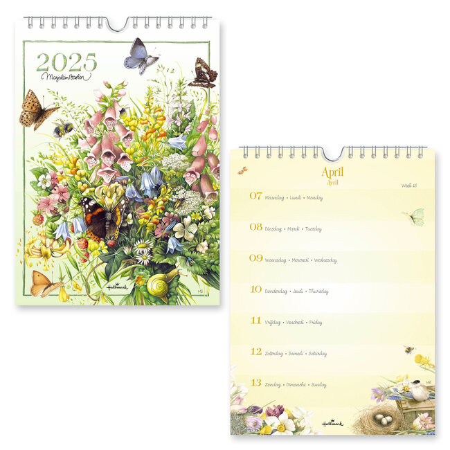 Marjolein Bastin Weekly Calendar 2025 Flowers
