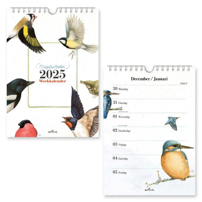 Calendario settimanale di Marjolein Bastin 2025 Uccello