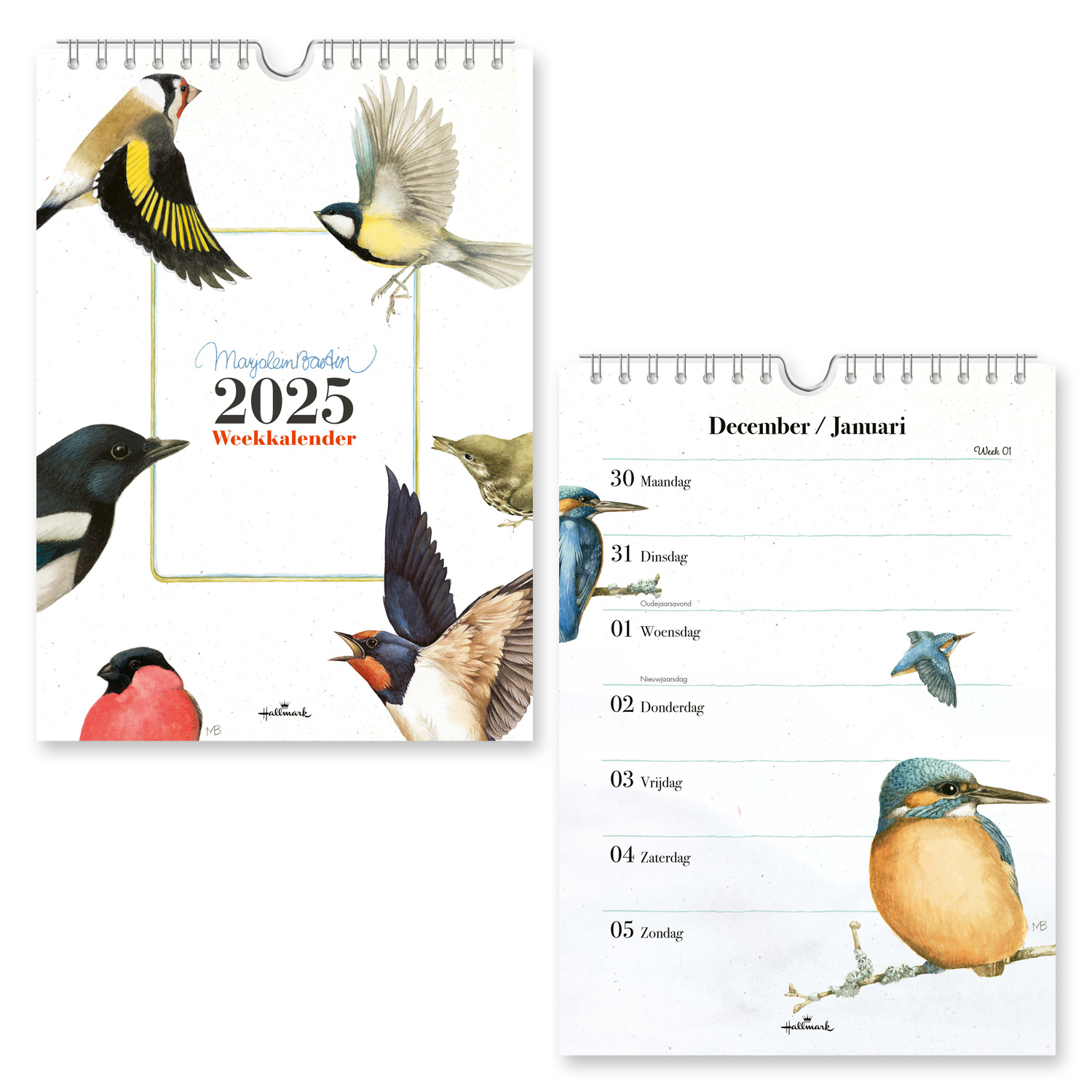 Marjolein Bastin Weekkalender 2025 Vogel