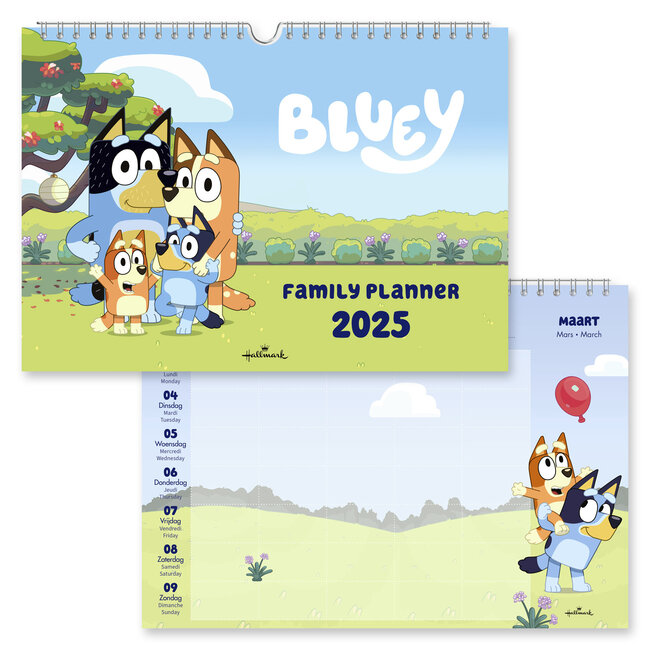 Calendario familiar Bluey 2025
