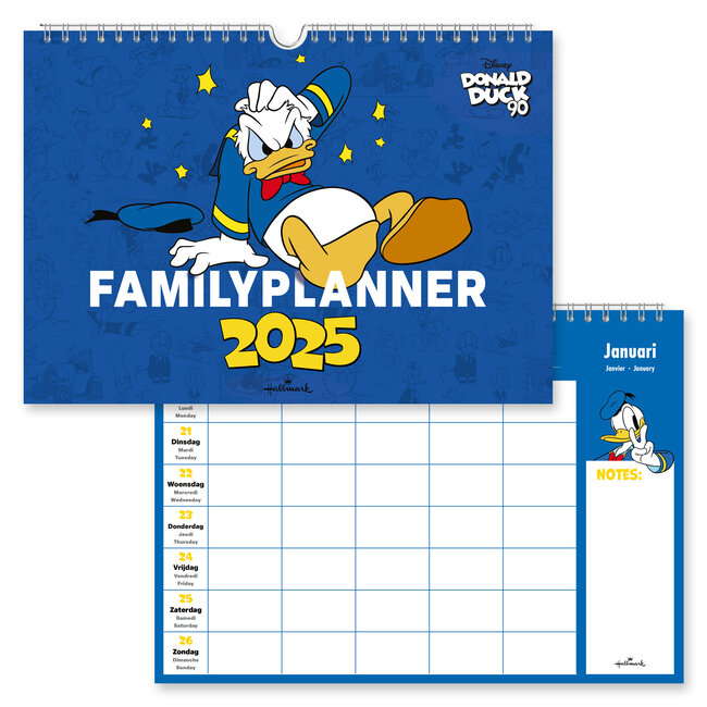 Donald Duck Familienkalender 2025