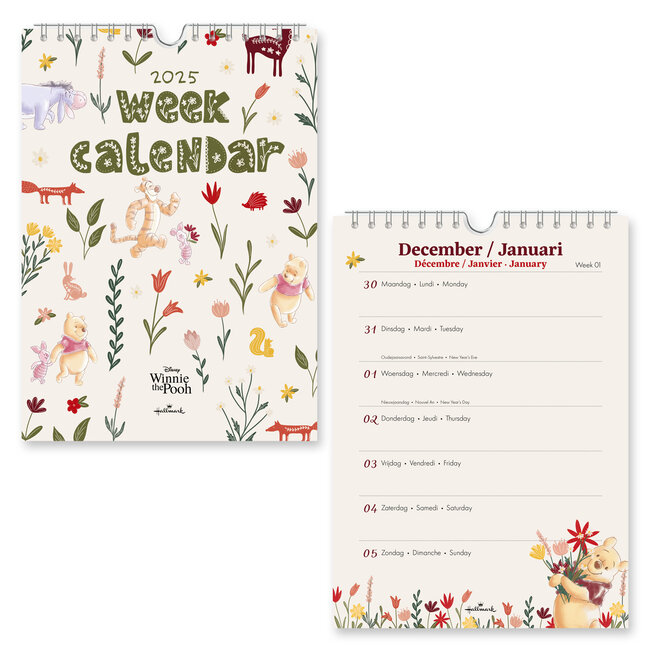 Calendrier hebdomadaire Winnie l'ourson 2025