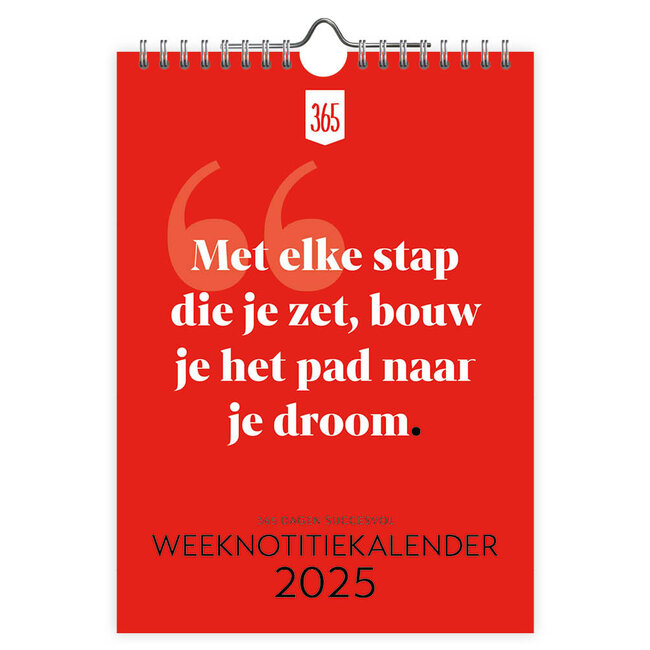 365 jours de succès Calendrier hebdomadaire 2025