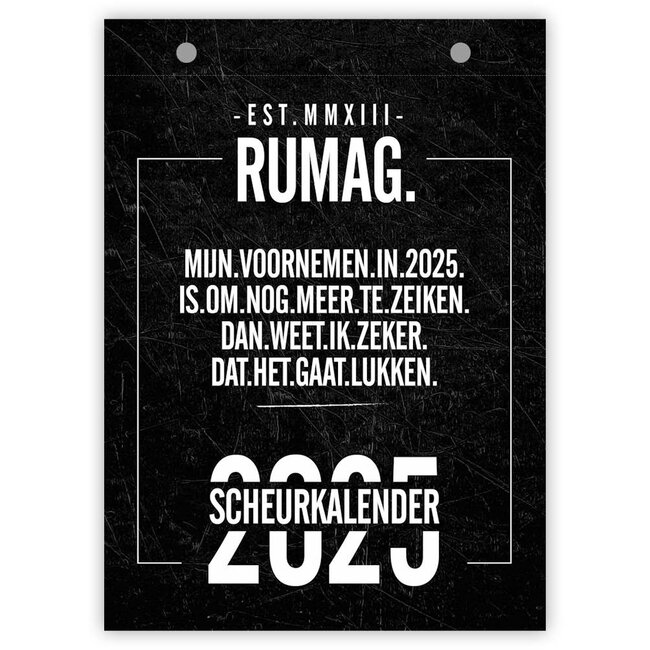 Rumag tear-off calendar 2025