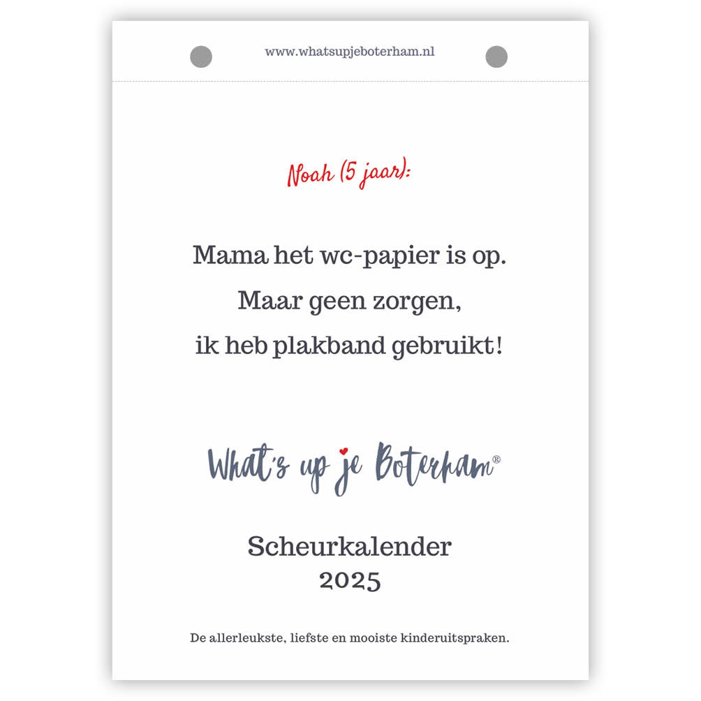 What&apos;s Up Je Boterham Scheurkalender 2025