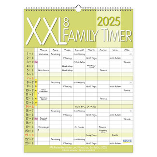 Comello Calendario Familytimer XXL 2025 per 8 persone.