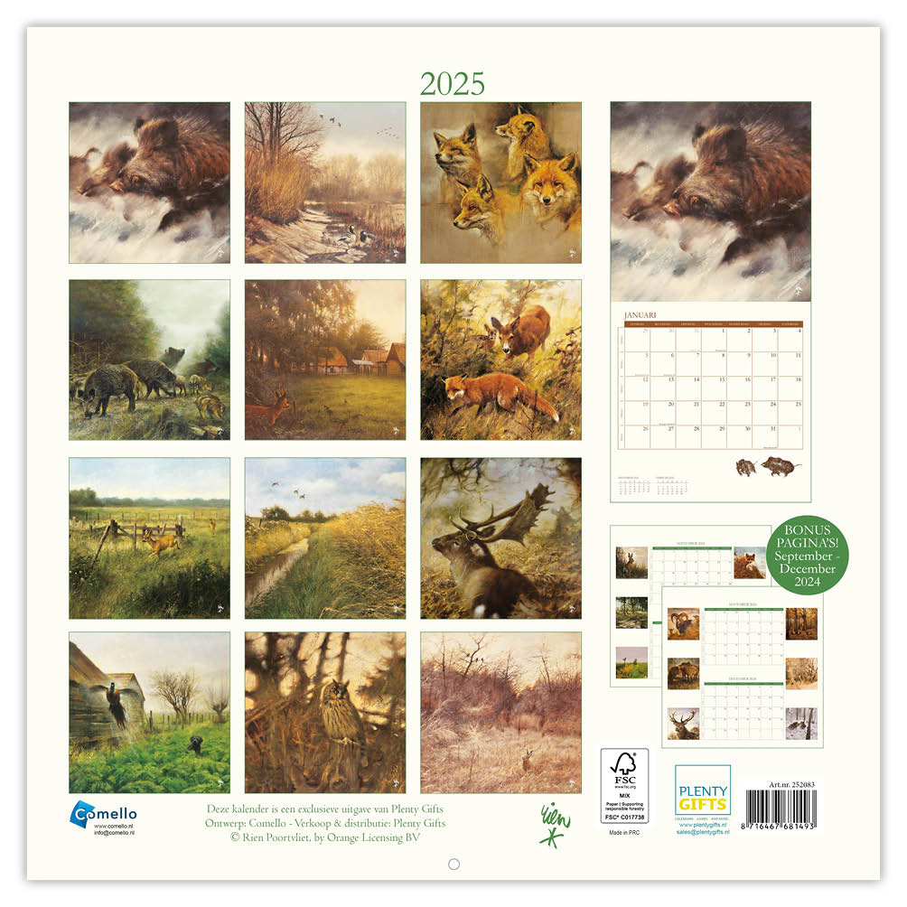 Rien Poortvliet Kalender 2025 Kopen? foto's van de Rien Poortvliet