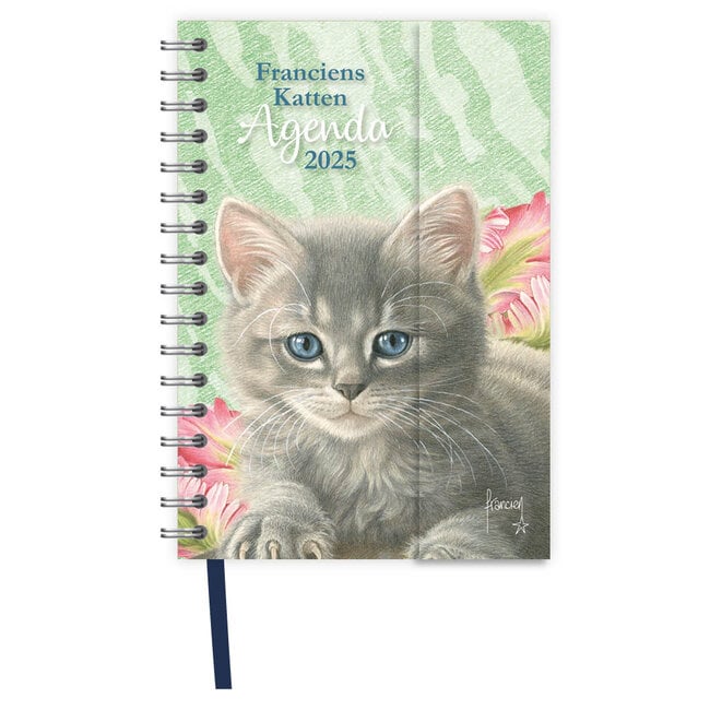 Agenda à spirales des chats de Francien 2025 Gijsje