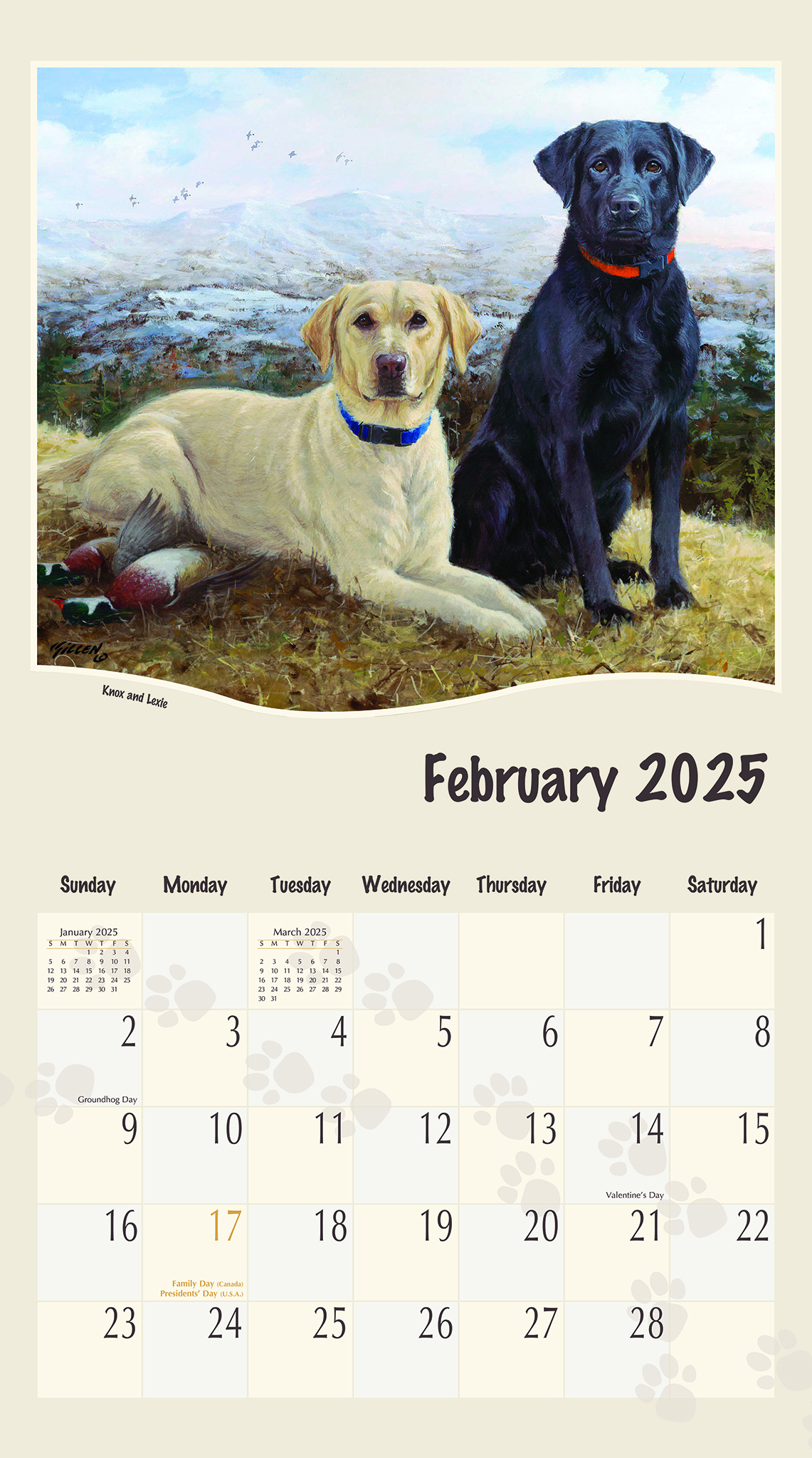 Must Love Dogs Kalender 2025 Kopen? Art Work van Mia Lane