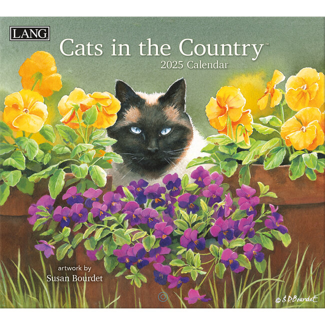 LANG Cats in the Country Calendar 2025